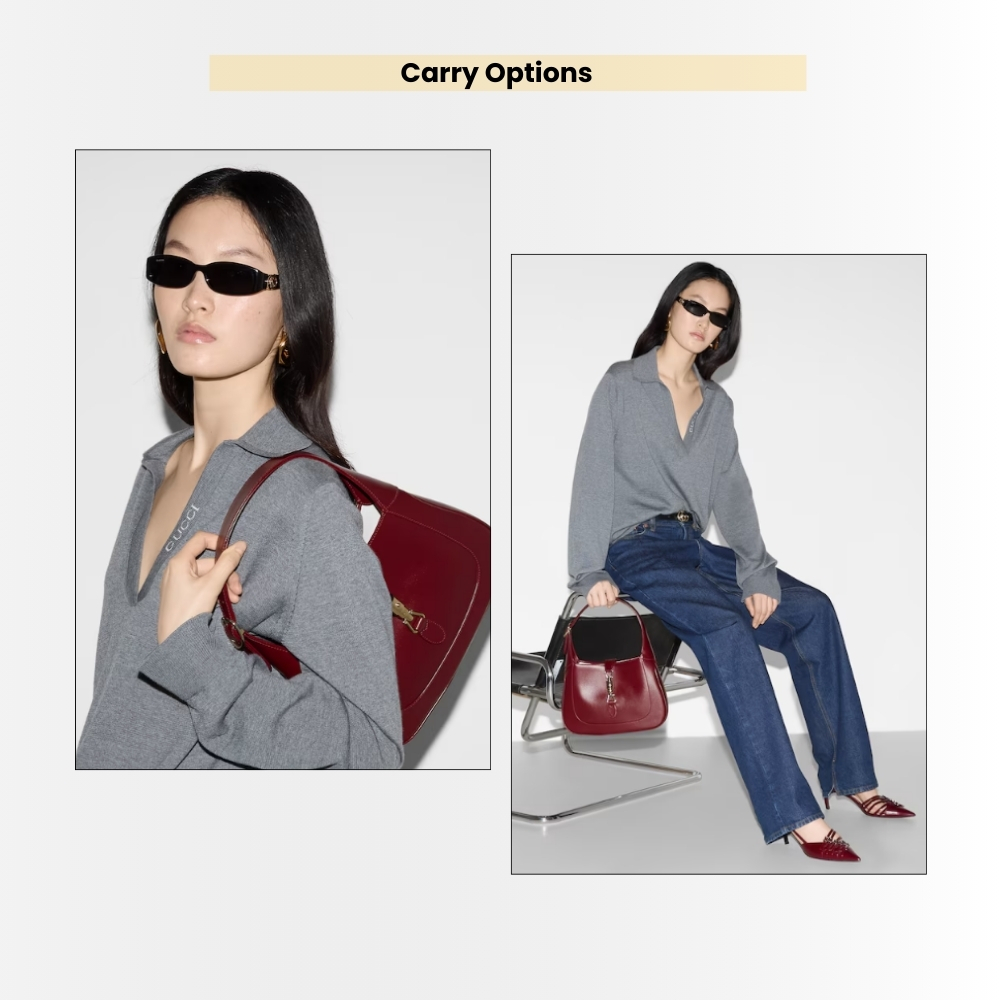 Gucci Jackie 1961 Medium Shoulder Bag Red Leather 28Cm 636709 10O0G 6638 - Image 9