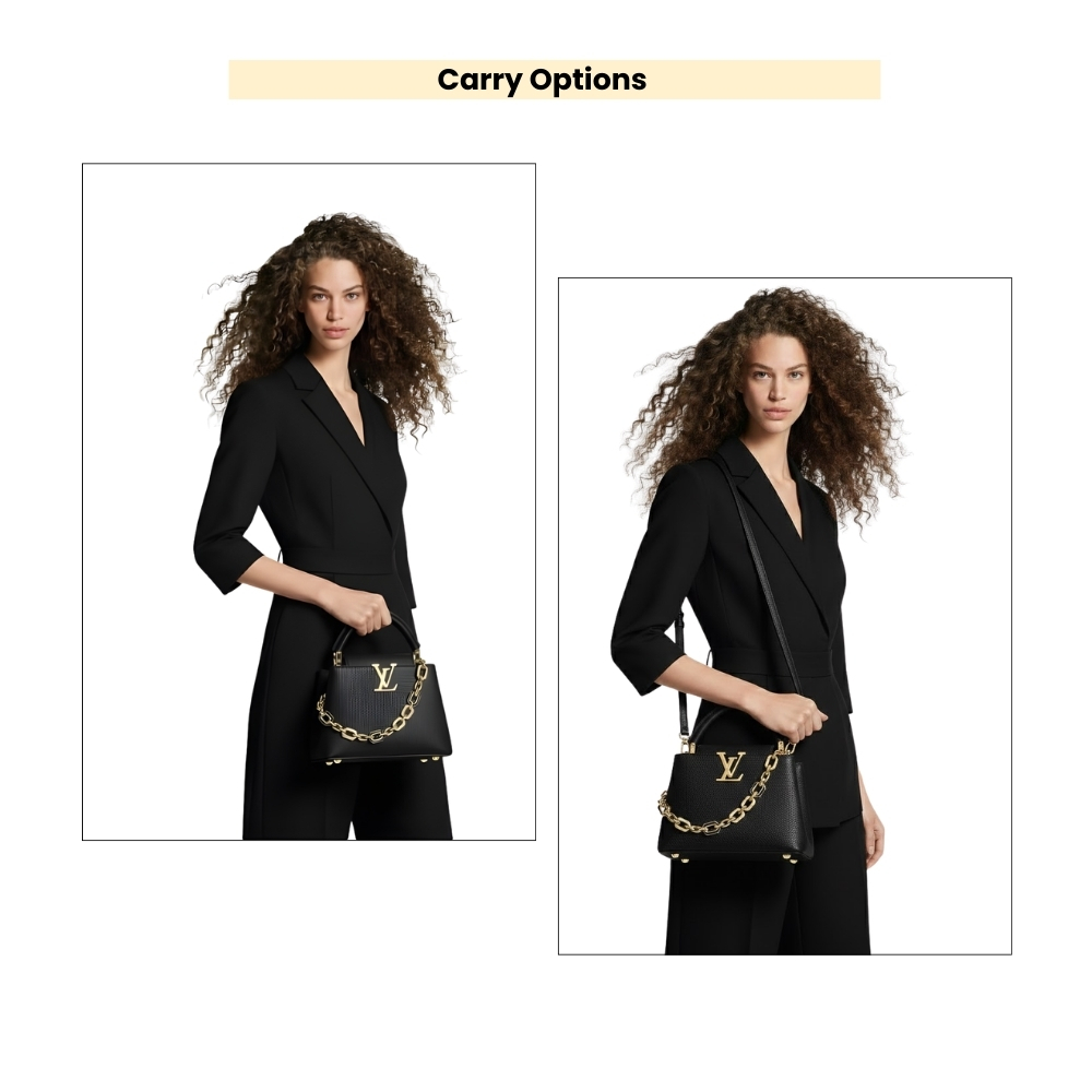 Louis Vuitton Capucines BB Black 27Cm - Image 12