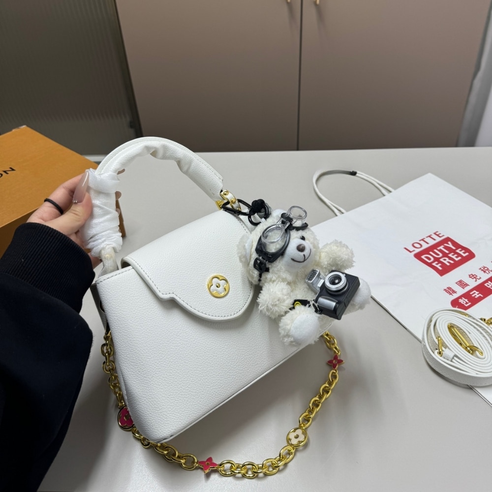 Louis Vuitton Capucines Mini White 20Cm - Image 5