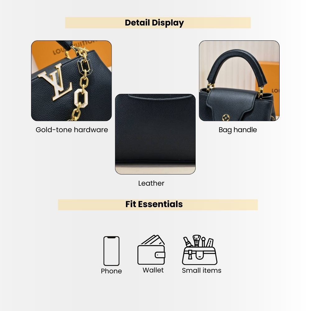 Louis Vuitton Capucines BB Black 27Cm - Image 4