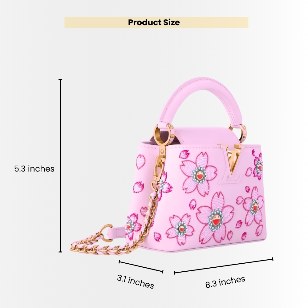 Louis Vuitton x Murakami Capucines Mini Cherry Blossom Pink 21Cm M13249 - Image 3