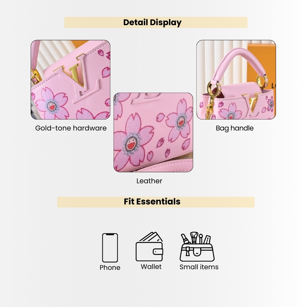 Louis Vuitton x Murakami Capucines Mini Cherry Blossom Pink 21Cm M13249 - Image 4