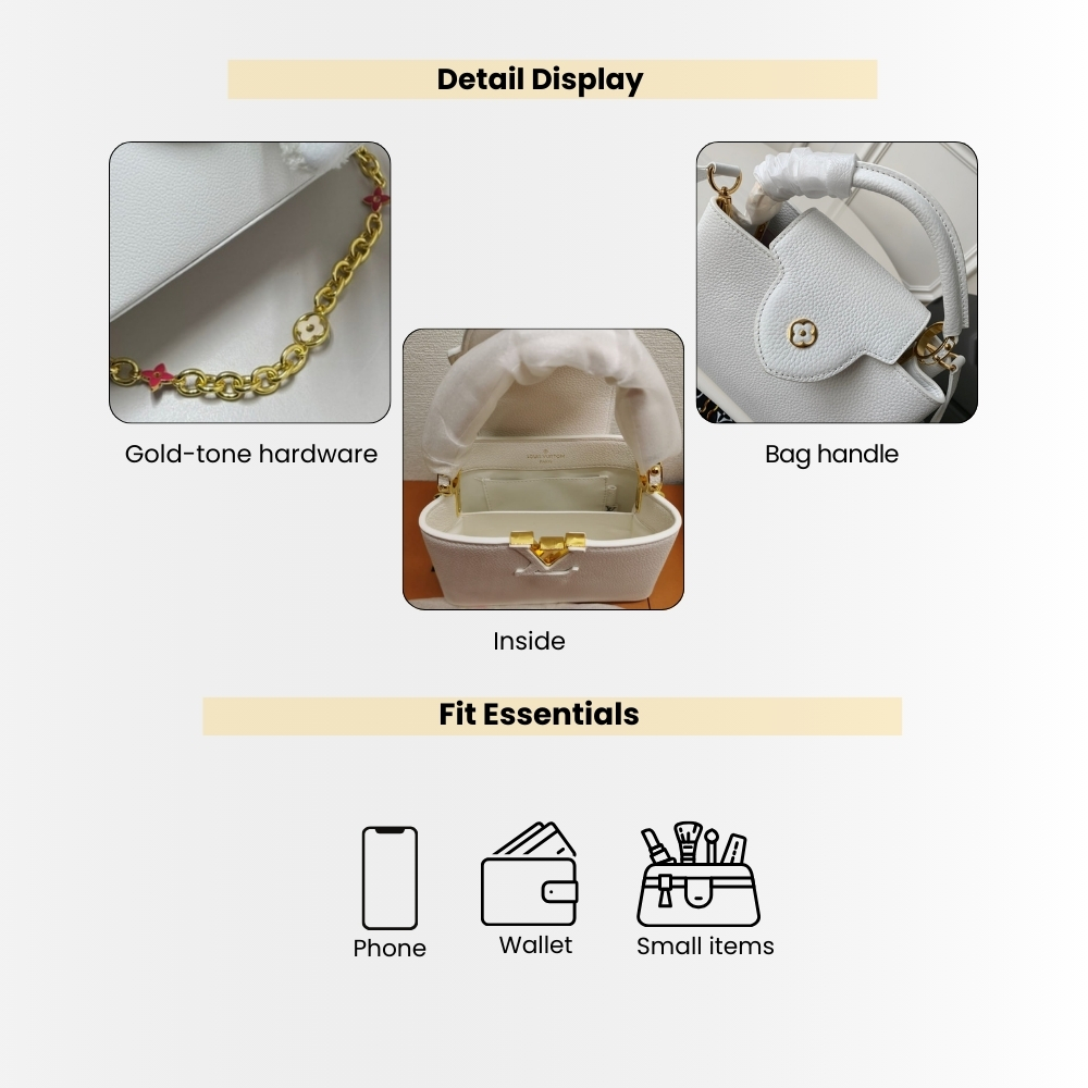 Louis Vuitton Capucines Mini White 20Cm - Image 4