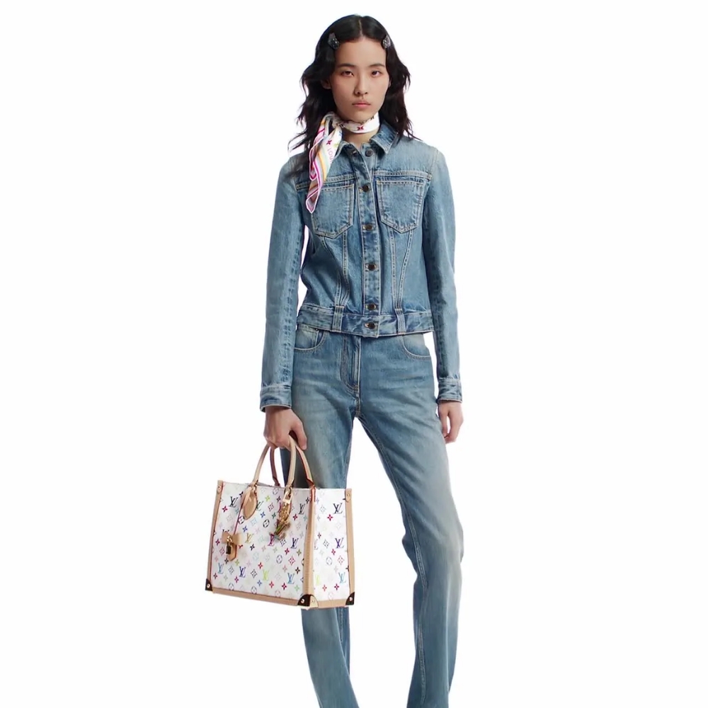 Louis Vuitton x Murakami Onthego MM Multicolored White 35cm M13079 - Image 2