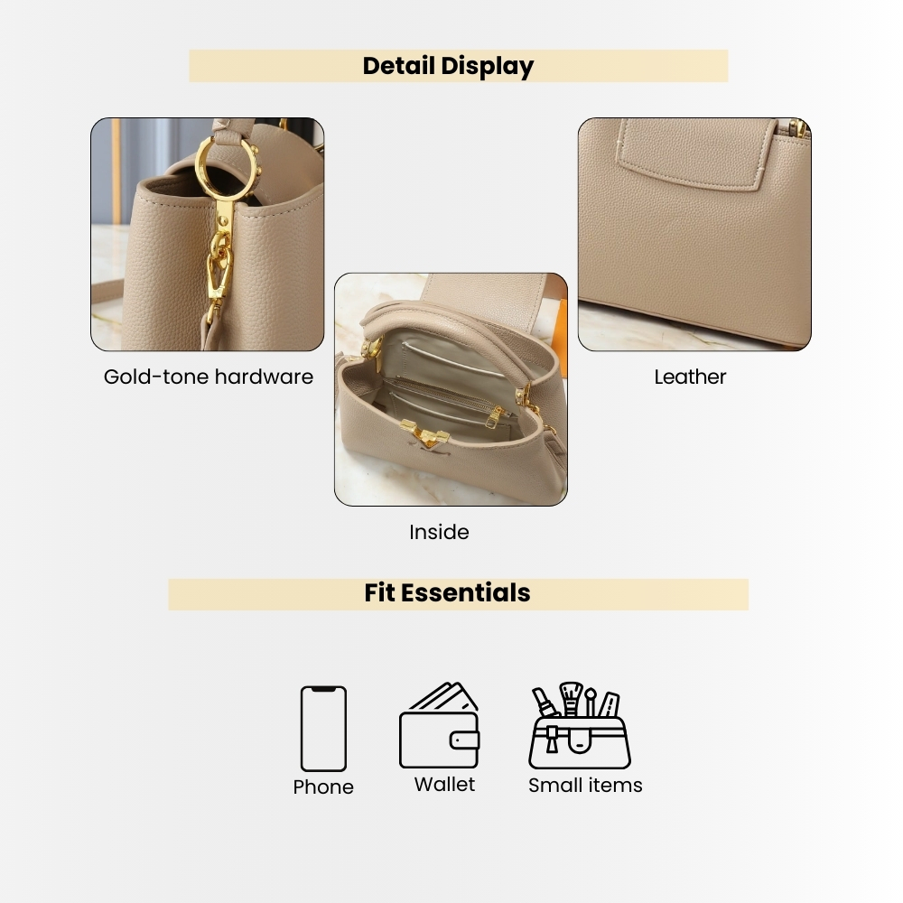 Louis Vuitton Capucines BB Galet Grey 27Cm M94634 - Image 4