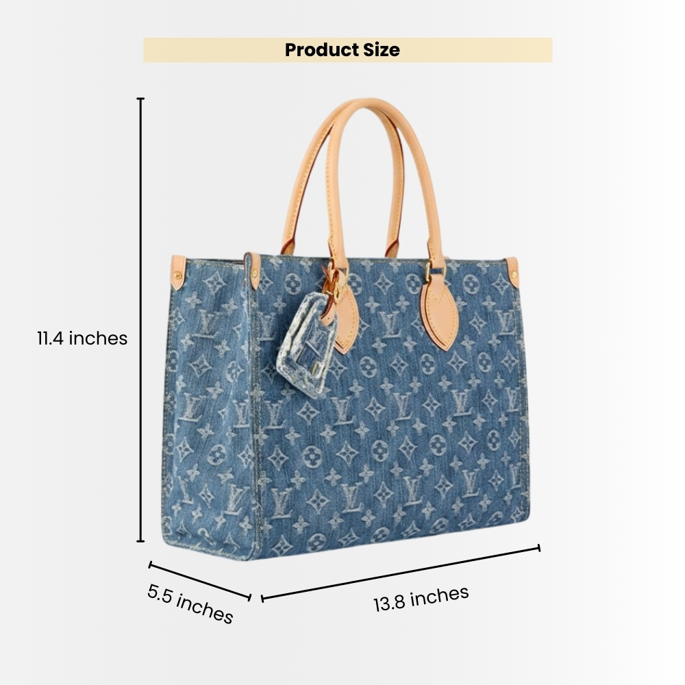 Louis Vuitton OnTheGo MM Denim Blue 35Cm M46871 - Image 3