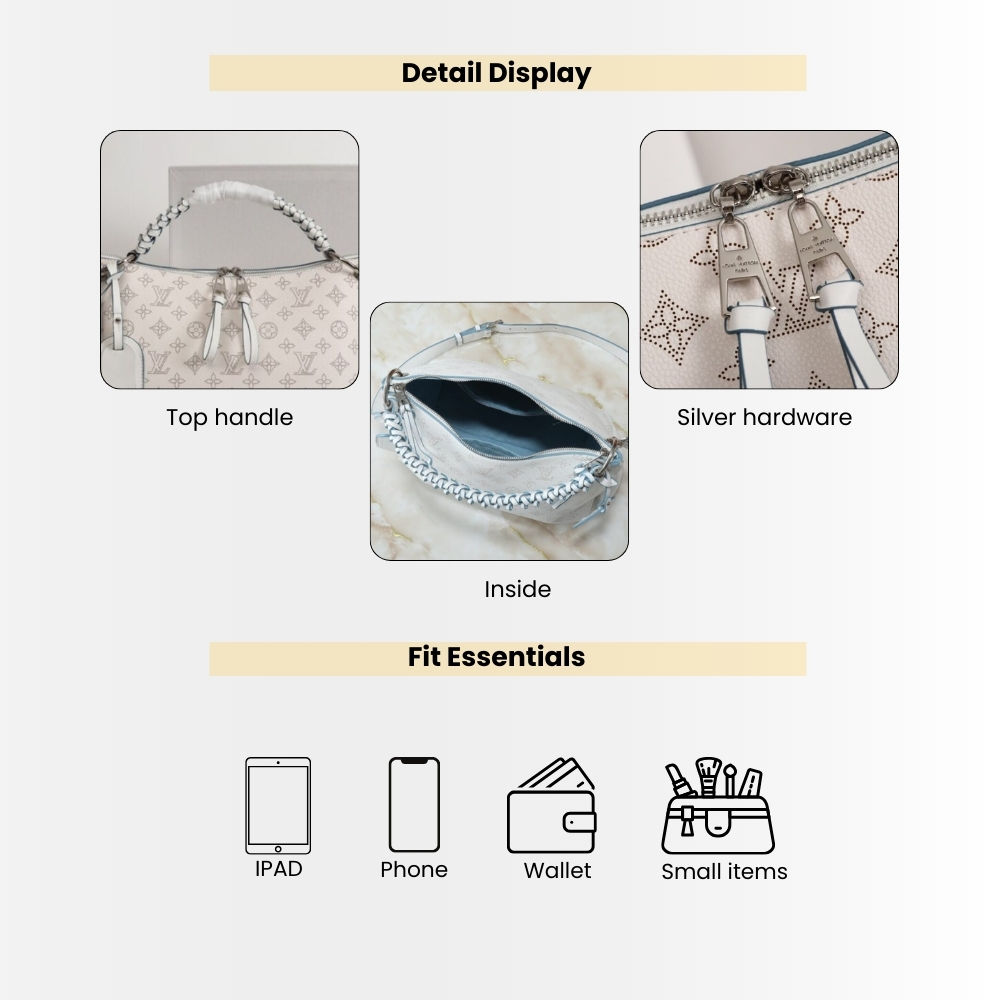 Louis Vuitton Beaubourg Hobo MM White 32Cm M56201 - Image 4