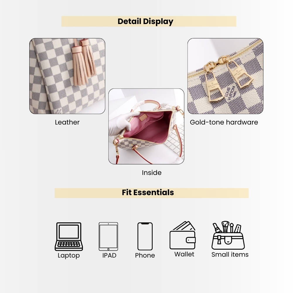 Louis Vuitton Lymington Damier Azur Beige 35Cm N40022 - Image 4