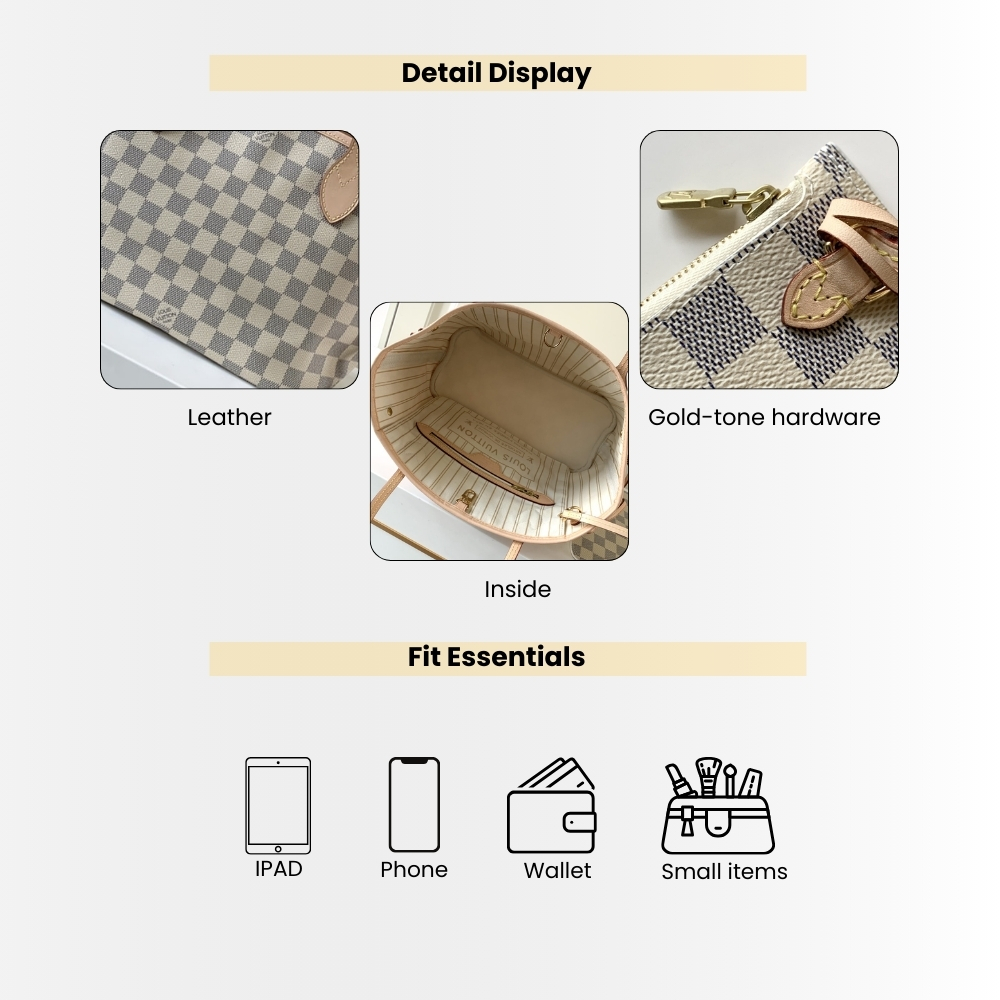 Louis Vuitton Neverfull PM Damier Azur Rose Ballerine 29Cm - Image 5