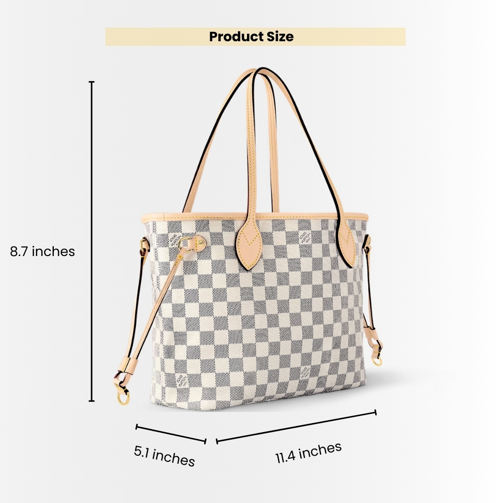 Louis Vuitton Neverfull PM Damier Azur Rose Ballerine 29Cm - Image 3