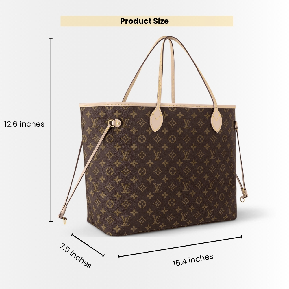 Louis Vuitton Neverfull GM Monogram Beige 39Cm M40990 - Image 3