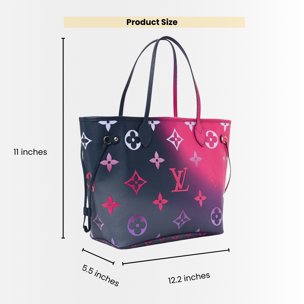 Louis Vuitton Neverfull MM Midnight Fuchsia 31cm M20511 - Image 3