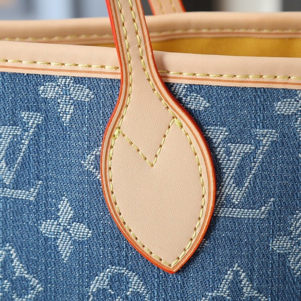 Louis Vuitton Neverfull MM Monogram Denim Blue 31Cm M13192 - Image 9