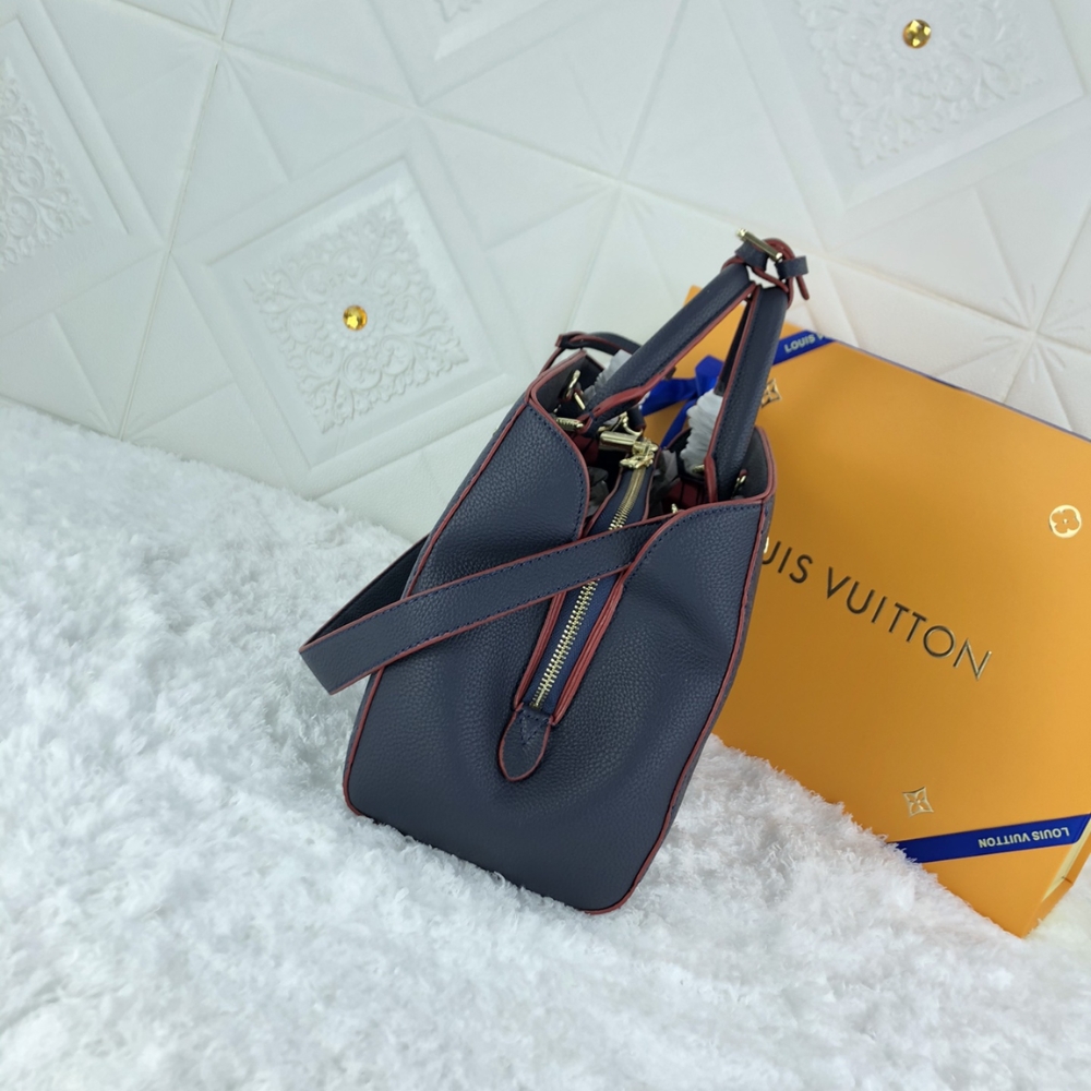 Louis Vuitton Montaigne MM Monogram Empreinte Navy Blue 33Cm M42746 - Image 7