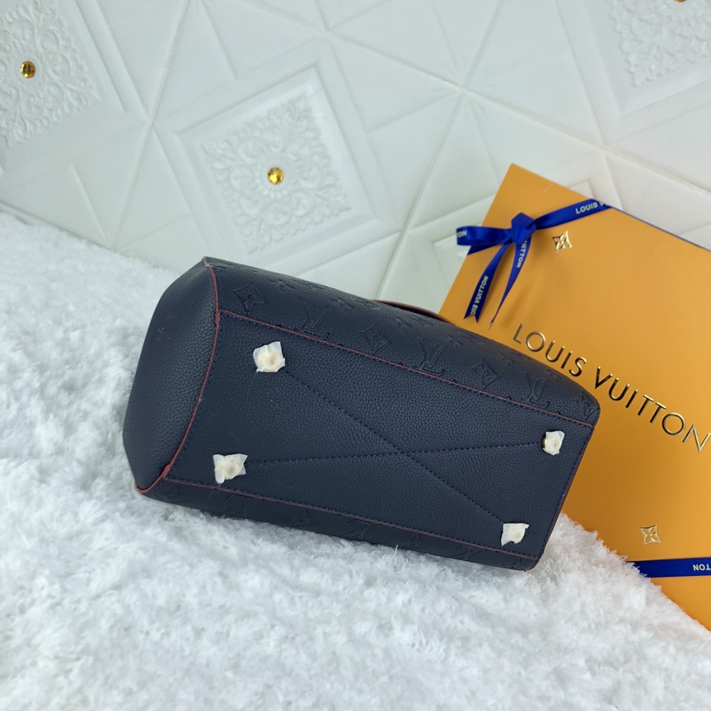 Louis Vuitton Montaigne MM Monogram Empreinte Navy Blue 33Cm M42746 - Image 8