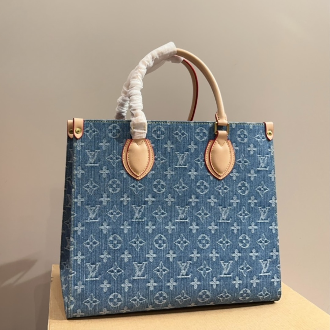 Louis Vuitton OnTheGo MM Denim Blue 35Cm M46871 - Image 5