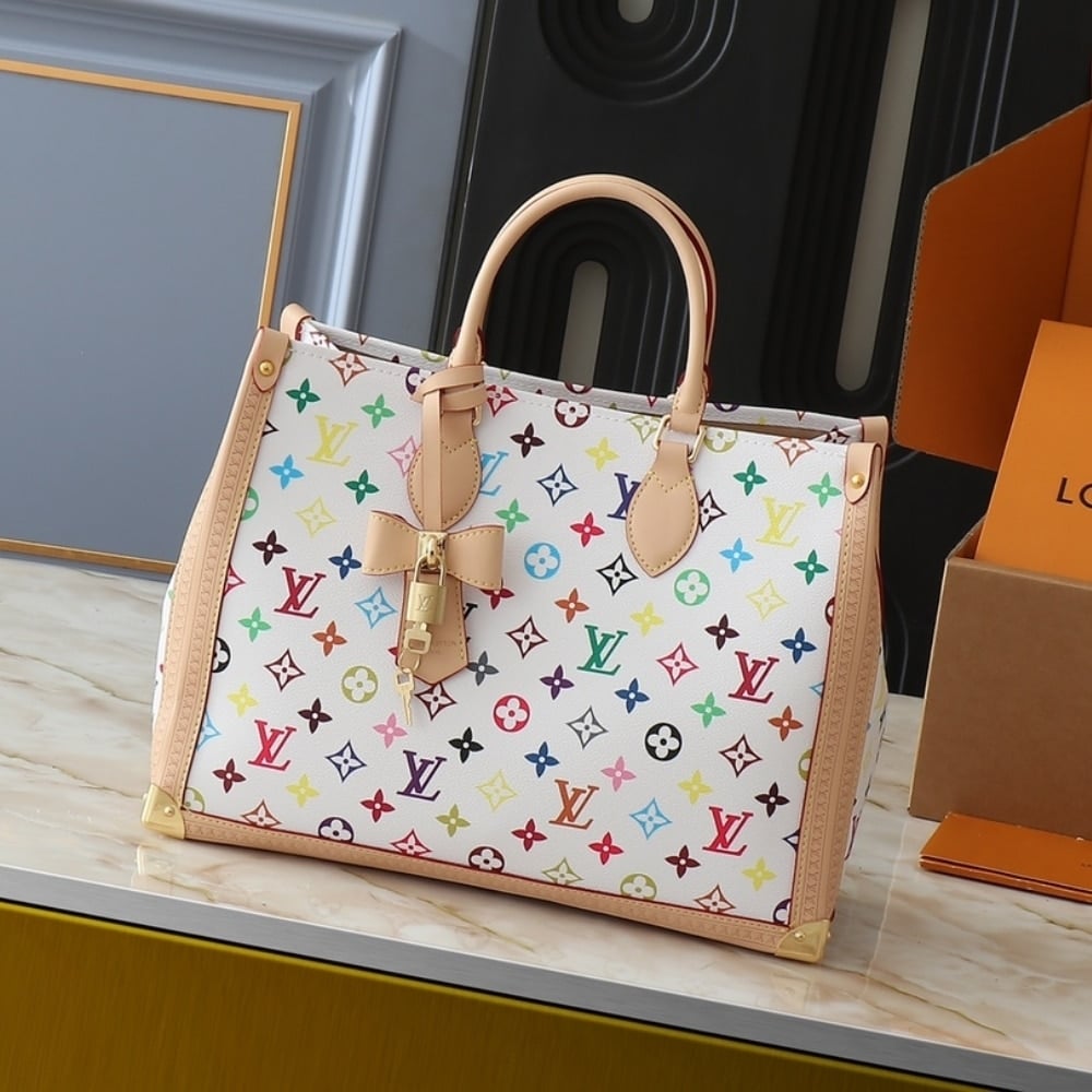 Louis Vuitton x Murakami Onthego MM Multicolored White 35cm M13079 - Image 5