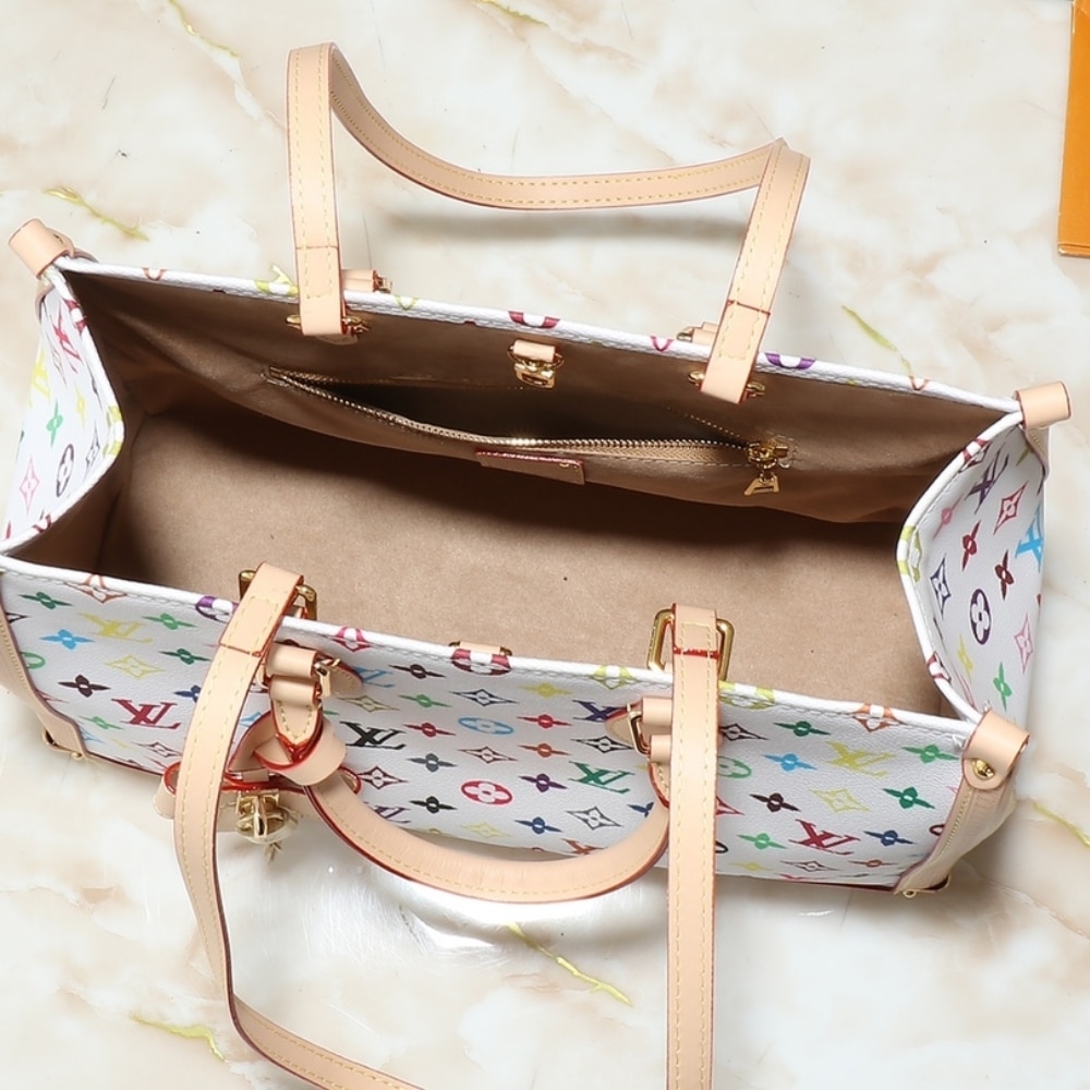 Louis Vuitton x Murakami Onthego MM Multicolored White 35cm M13079 - Image 8