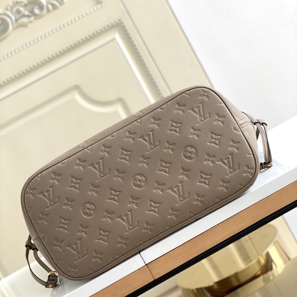 Louis Vuitton Neverfull MM Monogram Empreinte Tourterelle Grey 31Cm M45686 - Image 8