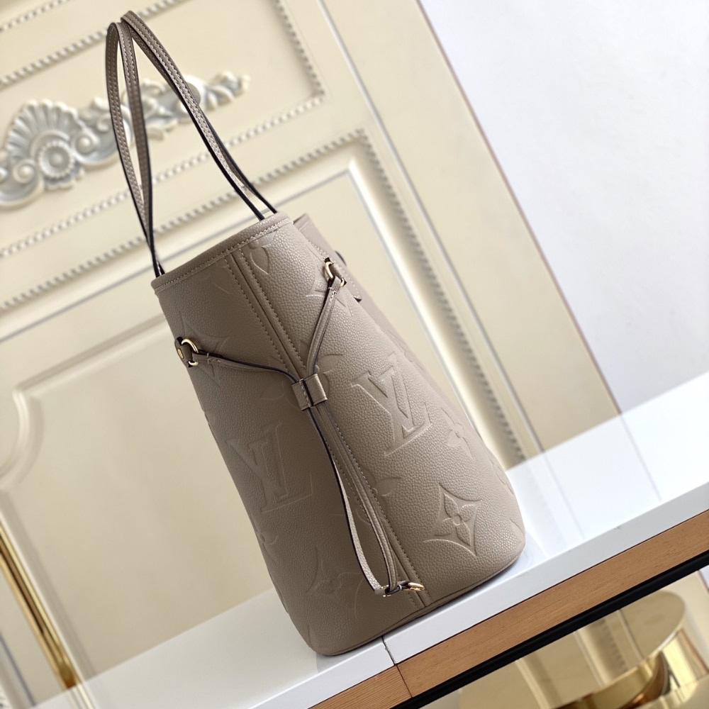 Louis Vuitton Neverfull MM Monogram Empreinte Tourterelle Grey 31Cm M45686 - Image 7