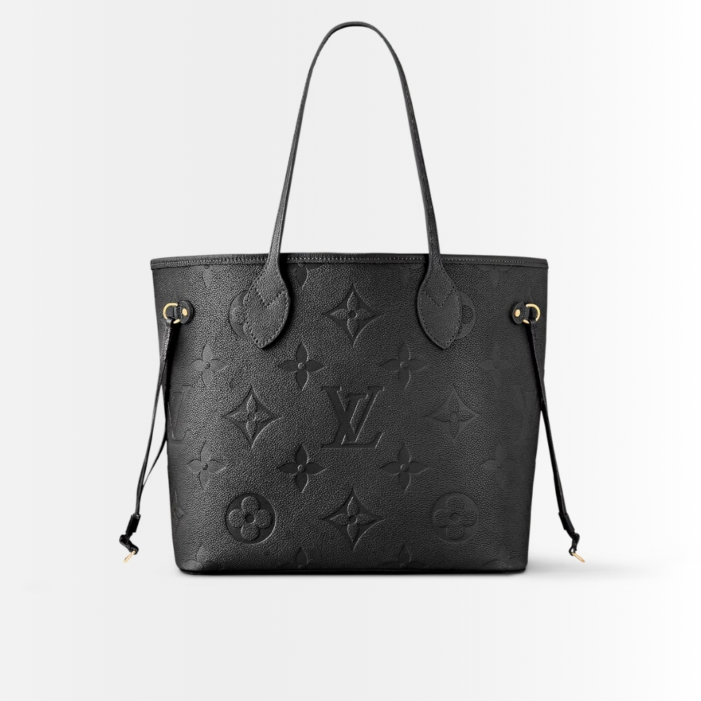 Louis Vuitton Neverfull MM Monogram Empreinte Leather Black 31Cm M45685