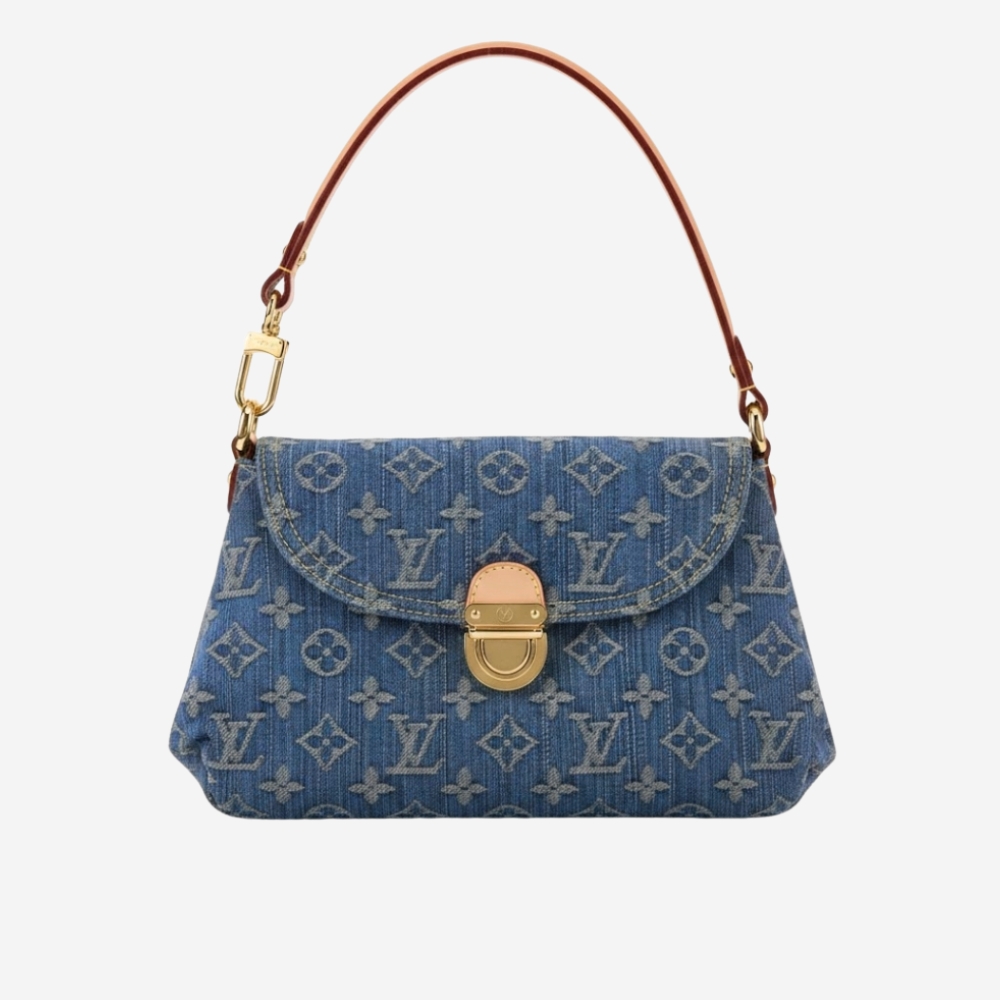 Louis Vuitton Pleaty Monogram Denim Blue 26Cm M95050