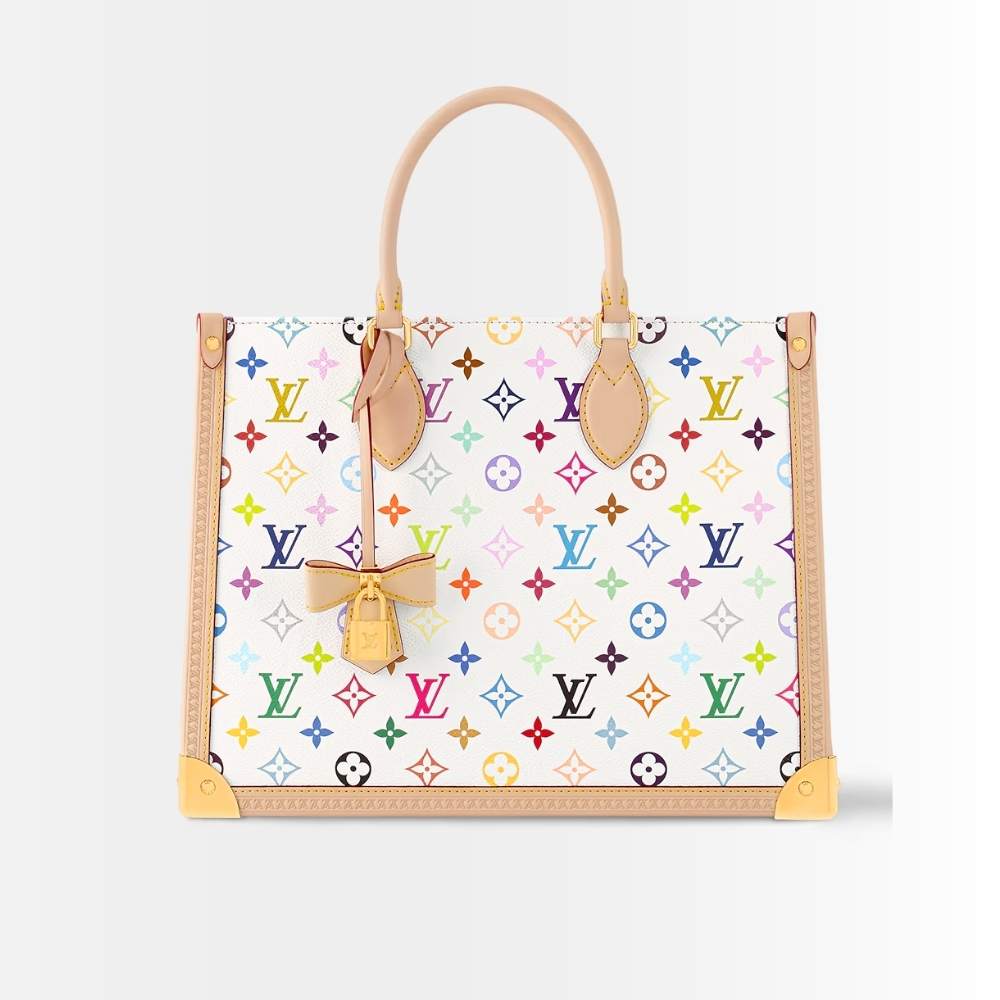 Louis Vuitton x Murakami Onthego MM Multicolored White 35cm M13079