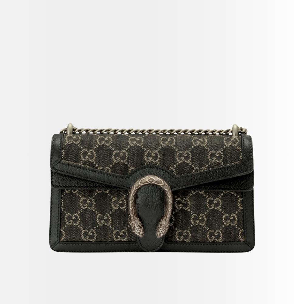 Gucci Dionysus Small GG Shoulder Bag Black 25Cm 499623 UN3BN 1274