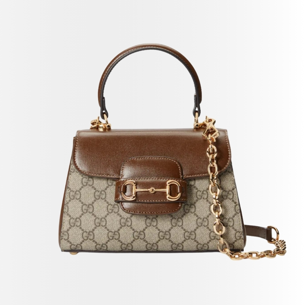Gucci Horsebit 1955 Mini Top Handle Bag Light Brown 22Cm 703848 9AAAJ 8563