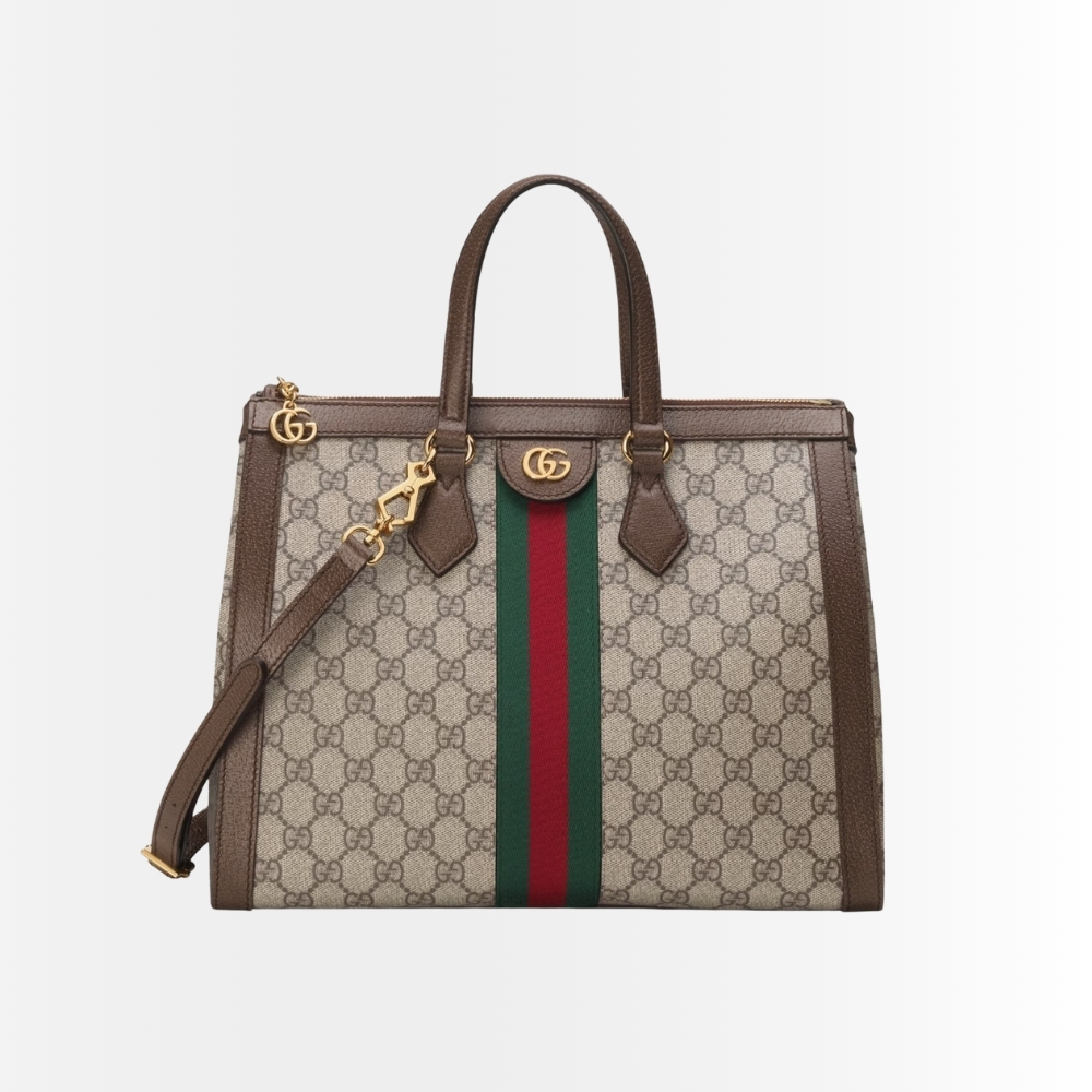 Gucci Ophidia Large Tote Bag Beige Ebony 33Cm 524537 K05NB 8745