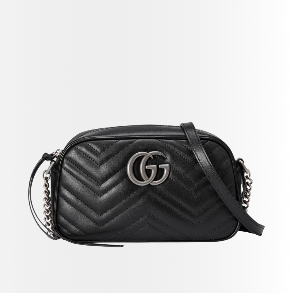 Gucci GG Marmont Small Shoulder Bag Black 24Cm 447632 UM8BN 1000