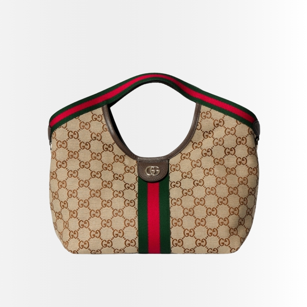 Gucci Giglio Small Tote Bag GG Canvas Dark Brown 25Cm 860845 AAF8L 2547