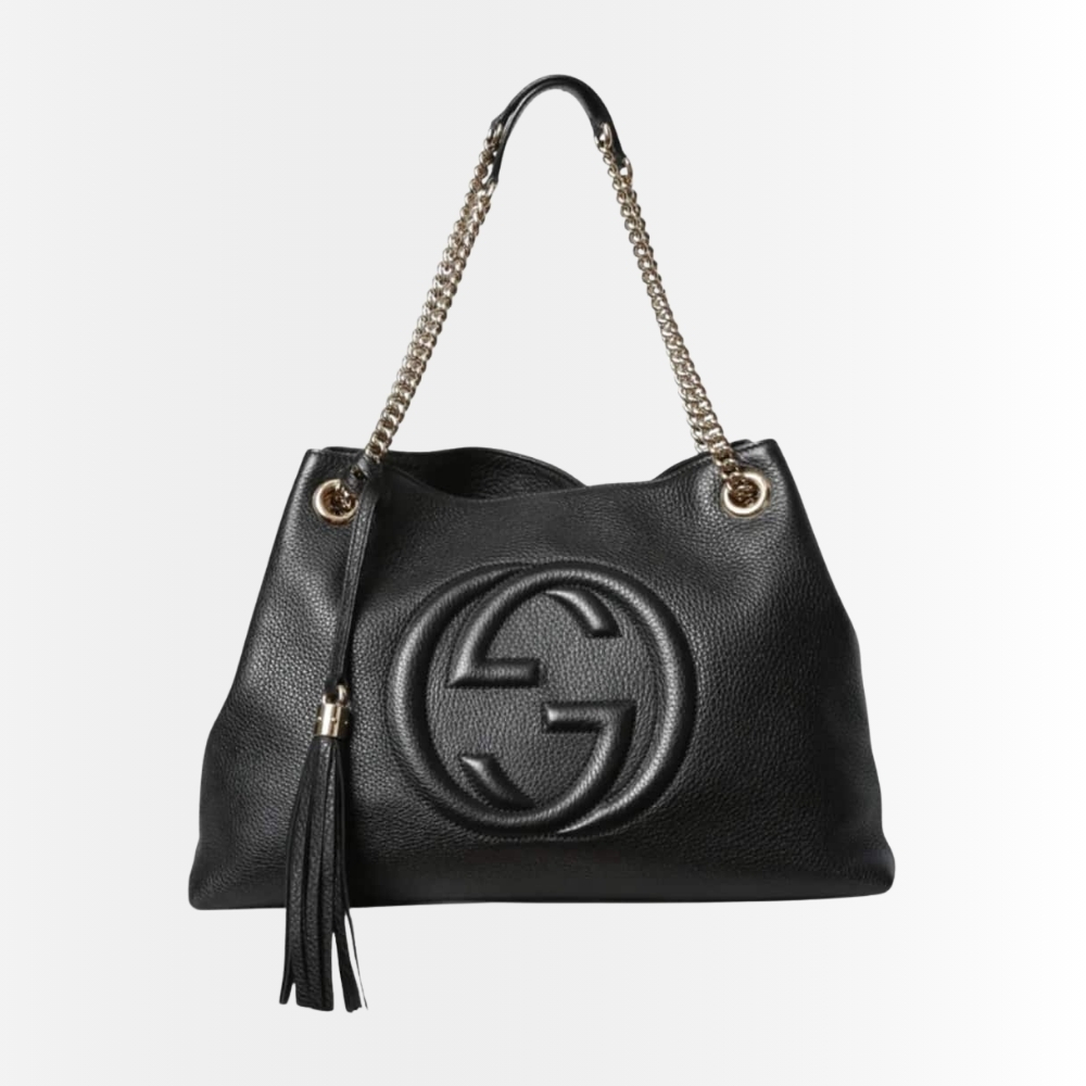 Gucci Soho Medium Shoulder Bag Black 38Cm