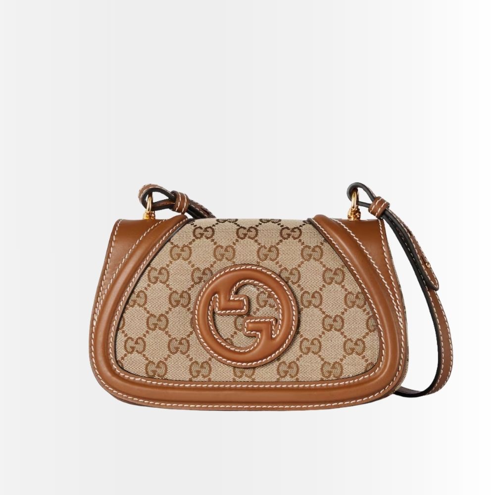 Gucci Blondie Mini Shoulder Bag Beige And Brown 22Cm 815700 HAAKG 9755