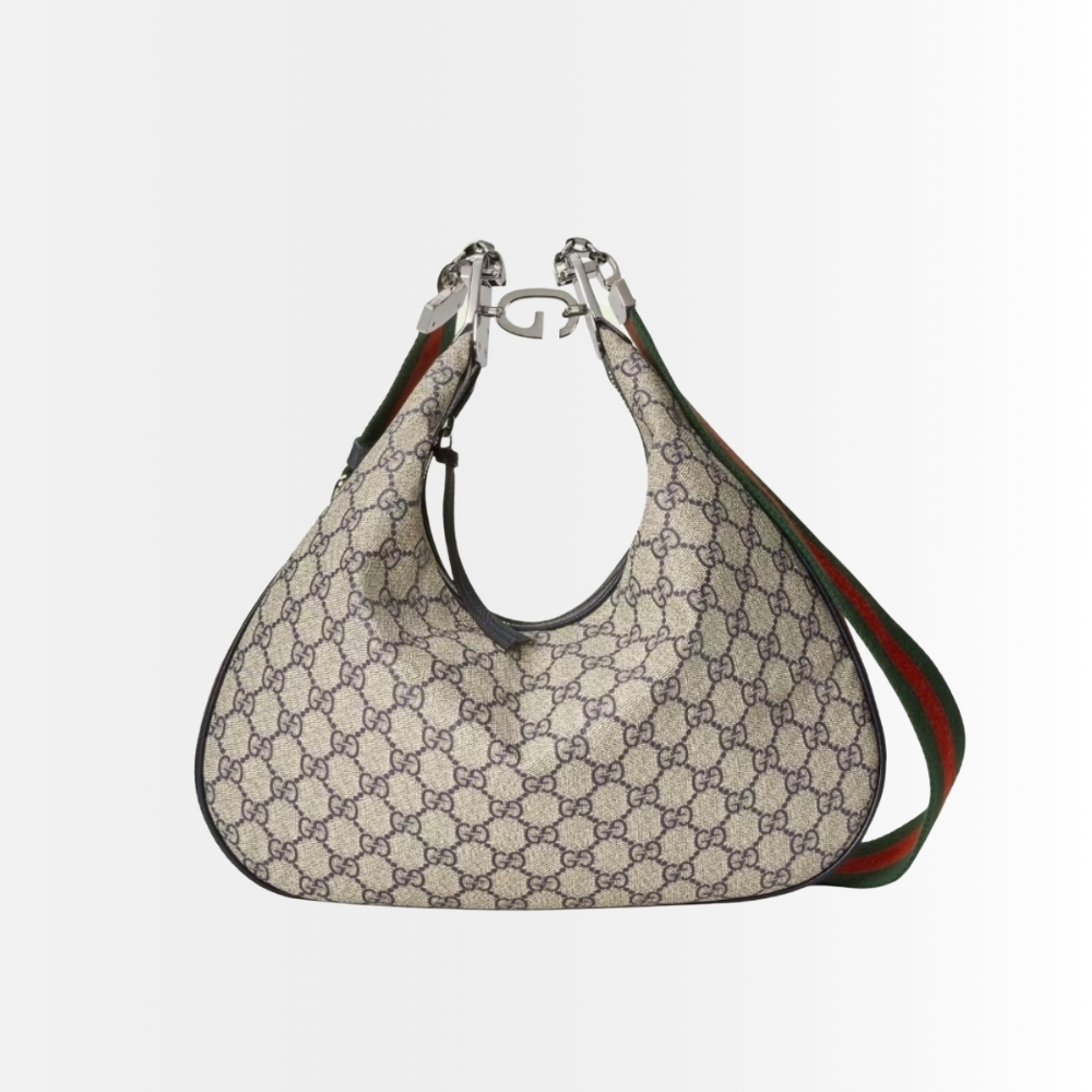 Gucci GG Attache Large Shoulder Bag Beige 35Cm 702823 96GRN 4082