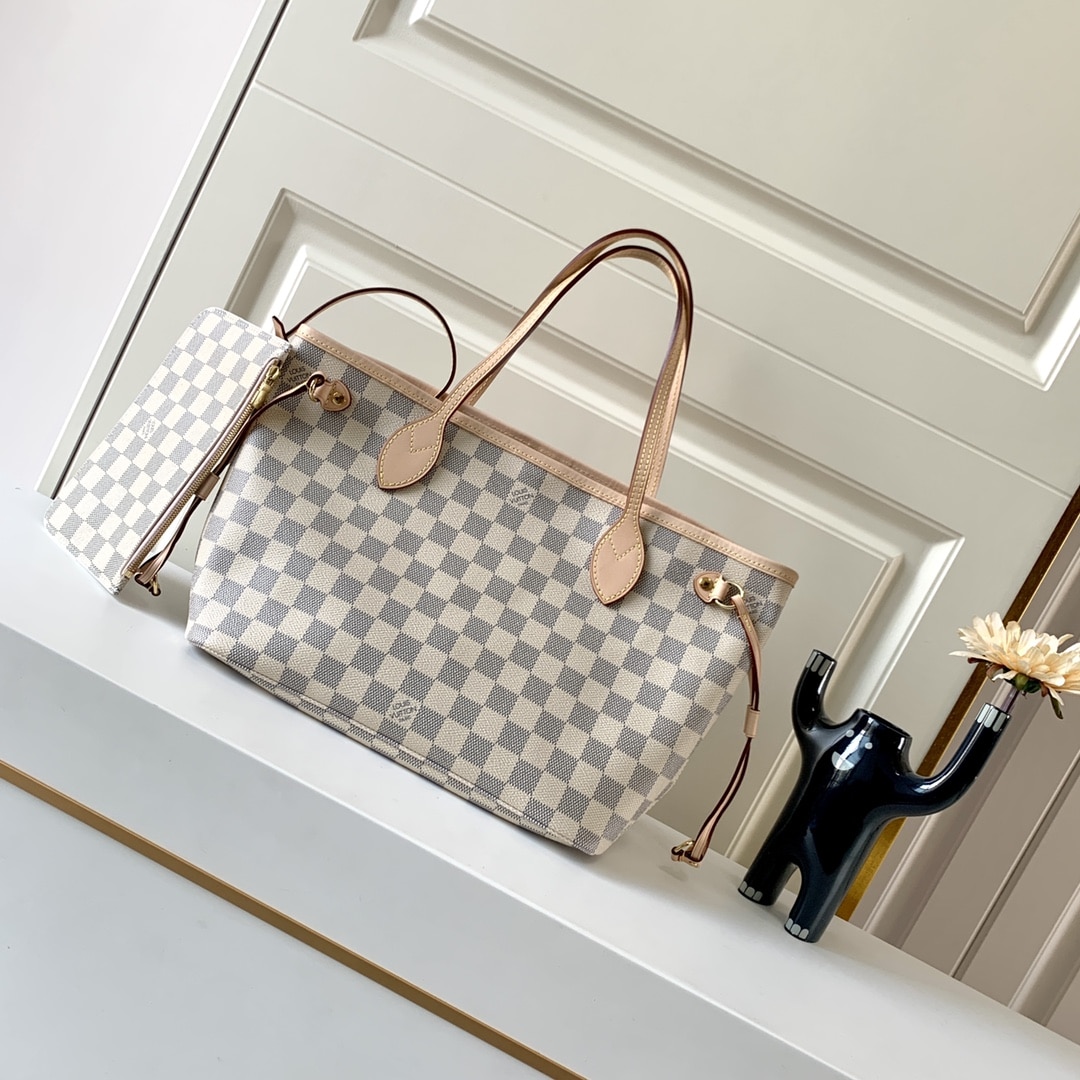Louis Vuitton Neverfull PM Damier Azur Beige 29Cm N40605 - Image 5