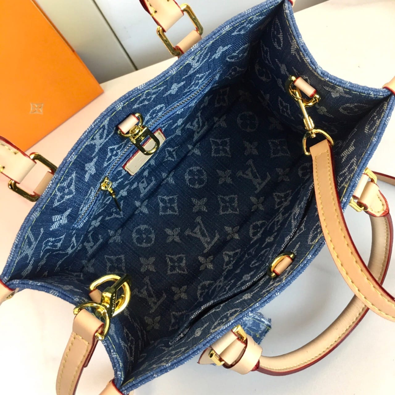 Louis Vuitton Onthego PM Denim Blue 25Cm M14633 - Image 10