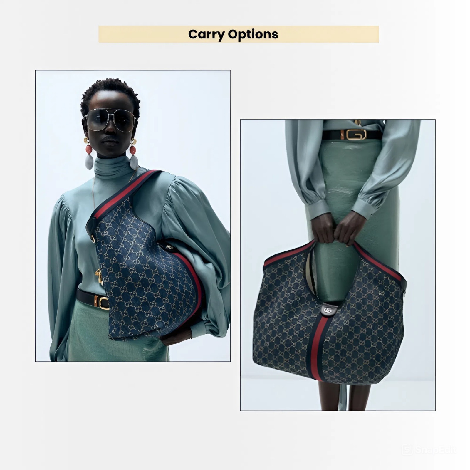 Gucci Giglio Large Tote Bag GG Blue Denim 60Cm 853971 FAFFQ 8864 - Image 9