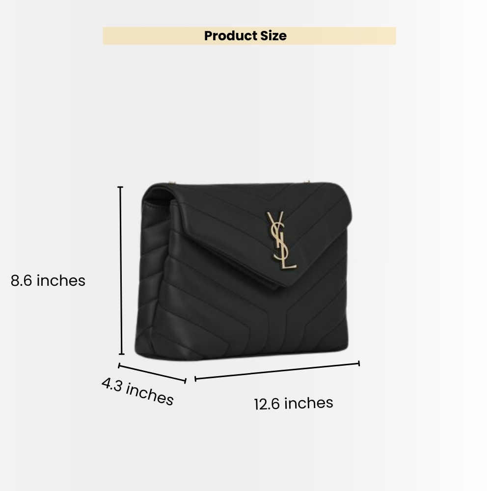 Saint Laurent Loulou Medium Black 32cm 574946DV7271000 - Image 3