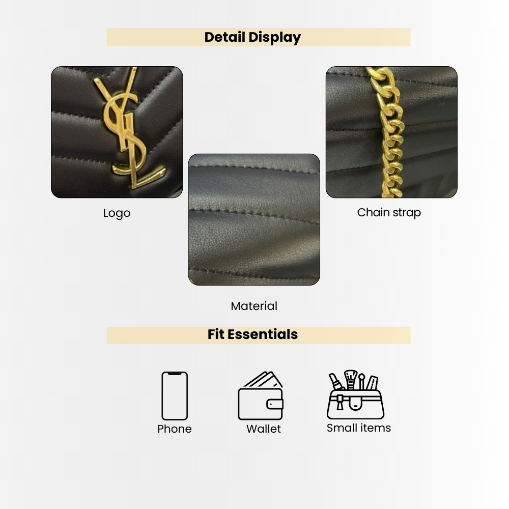 Saint Laurent Loulou Medium Black 32cm 574946DV7271000 - Image 4