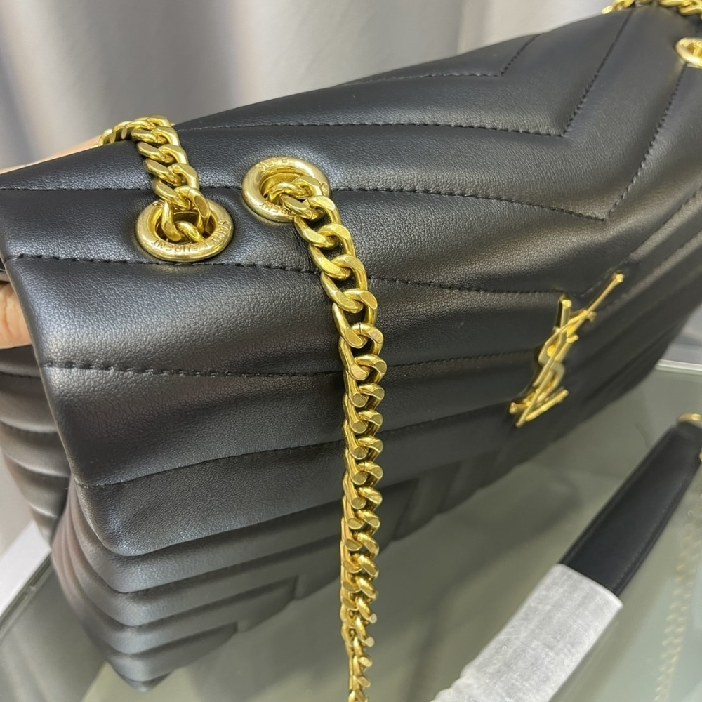 Saint Laurent Loulou Medium Black 32cm 574946DV7271000 - Image 7