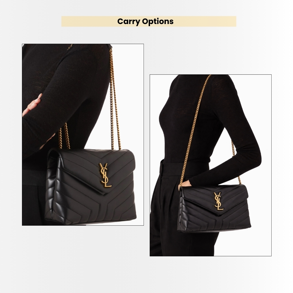 Saint Laurent Loulou Medium Black 32cm 574946DV7271000 - Image 9