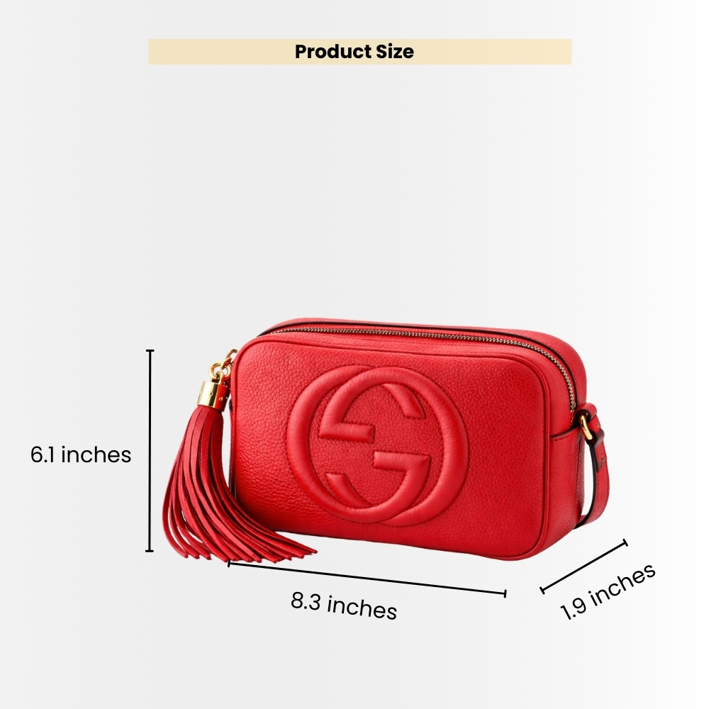 Gucci Soho Small Shoulder Bag Red 21Cm - Image 3