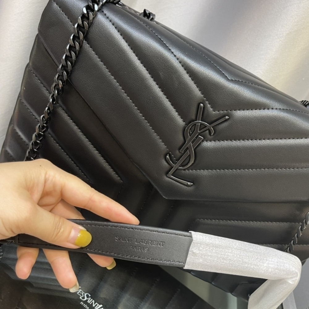 Saint Laurent Loulou Medium Full Black Shoulder Bag 32cm 574946DV7281000 - Image 6