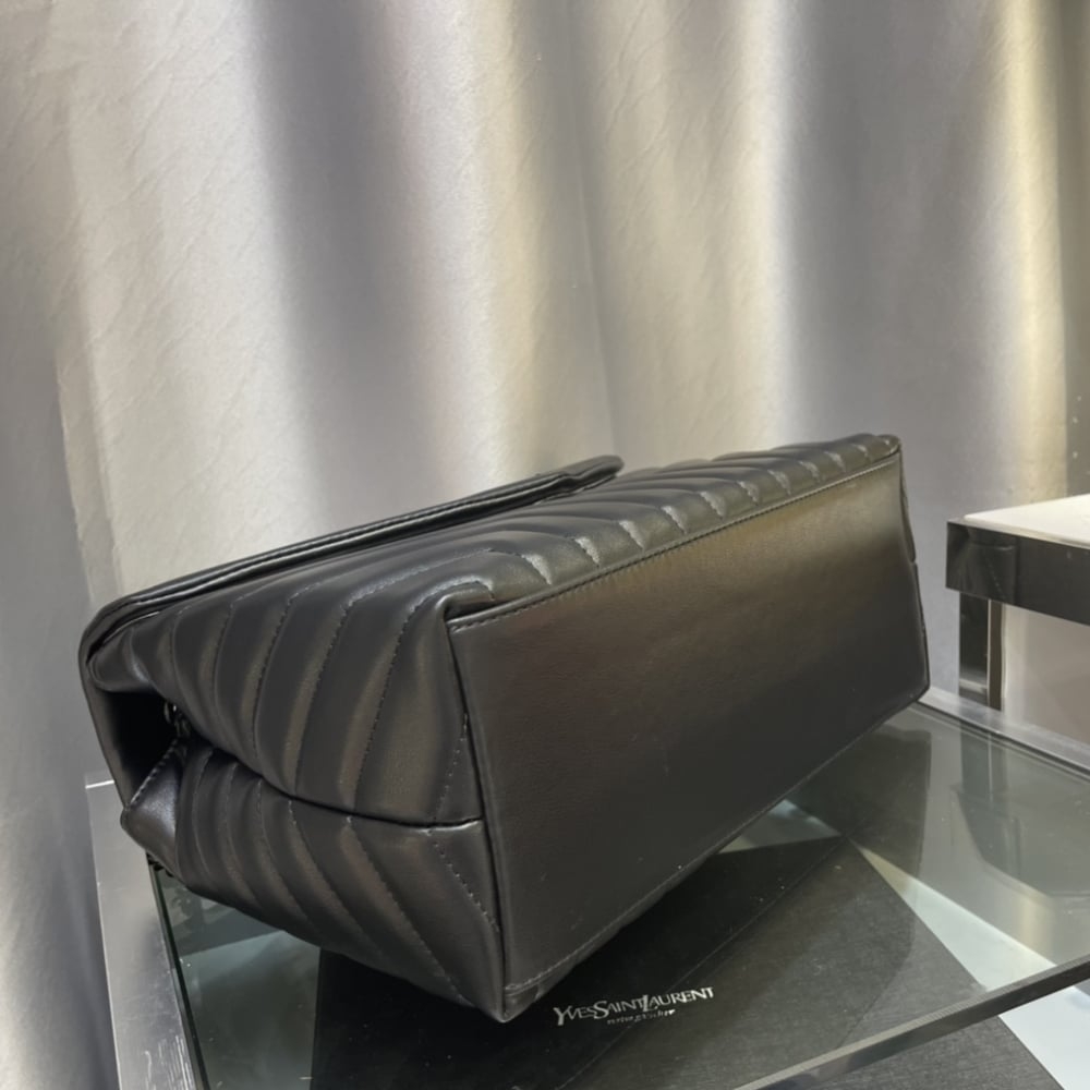 Saint Laurent Loulou Medium Full Black Shoulder Bag 32cm 574946DV7281000 - Image 9