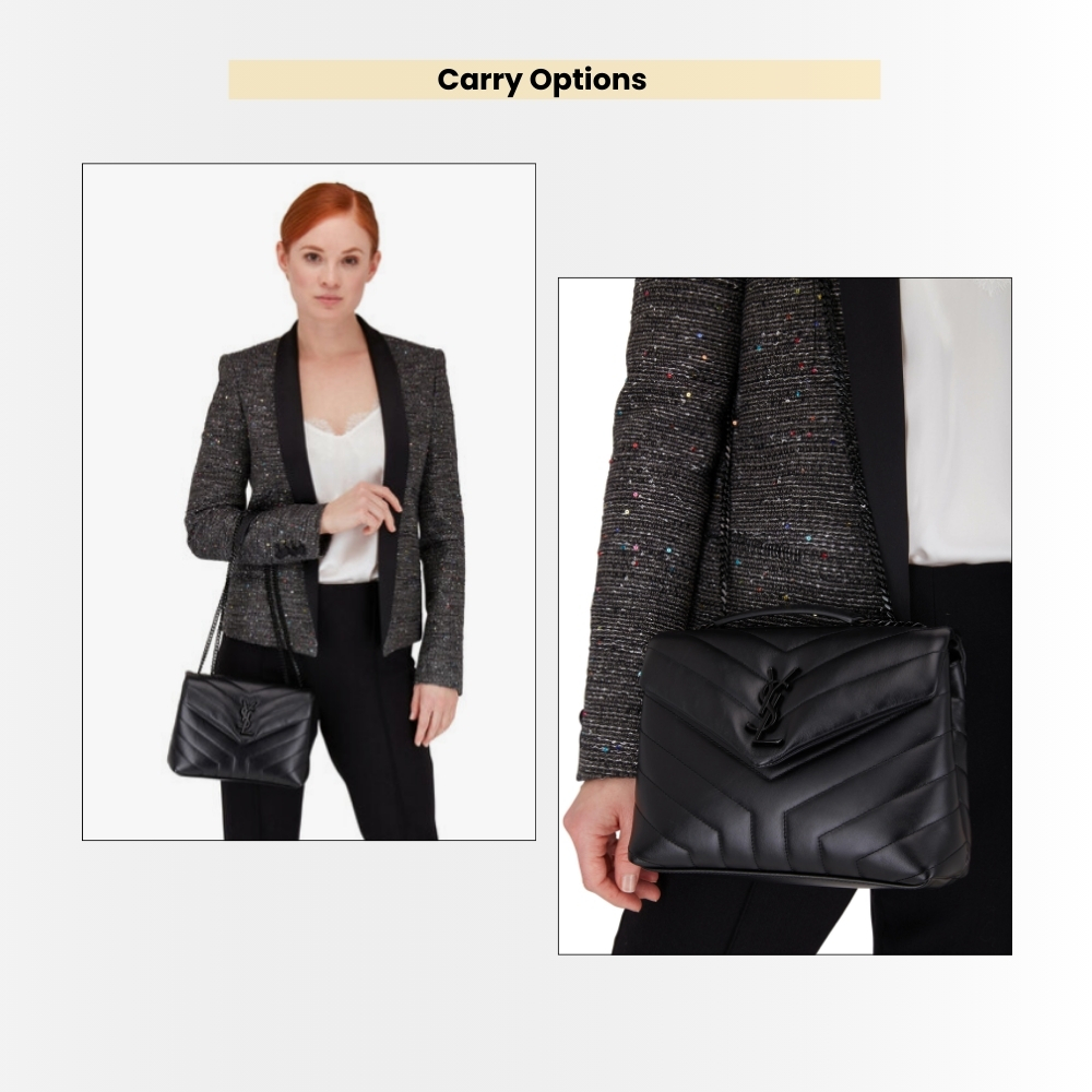 Saint Laurent Loulou Medium Full Black Shoulder Bag 32cm 574946DV7281000 - Image 12