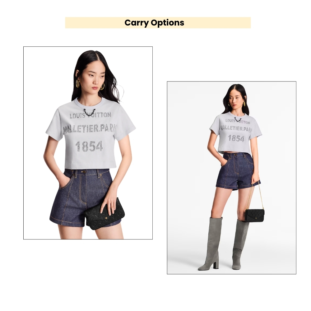 Louis Vuitton Félicie Pochette Black 21Cm M82477 - Image 9