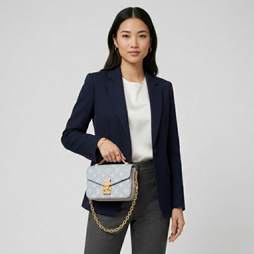 Louis Vuitton Pochette Métis East West Trianon Blue 21Cm M12429 - Image 2