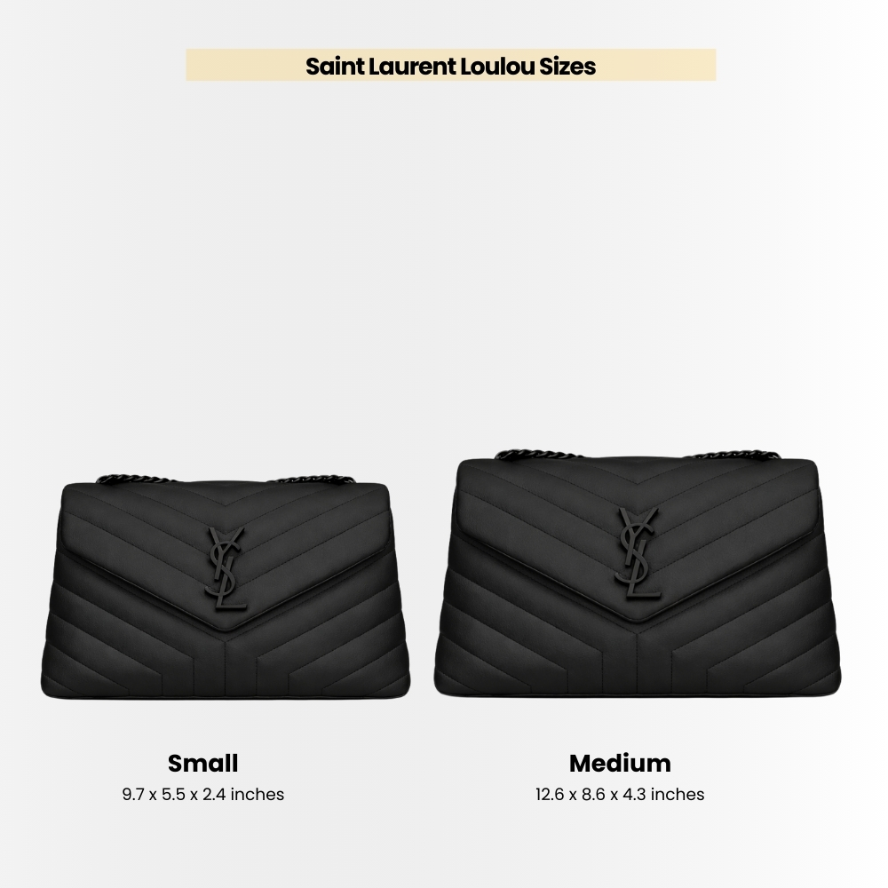 Saint Laurent Loulou Small Full Black Shoulder Bag 24cm - Image 10
