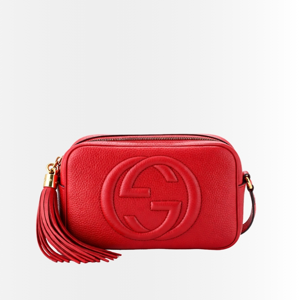Gucci Soho Small Shoulder Bag Red 21Cm